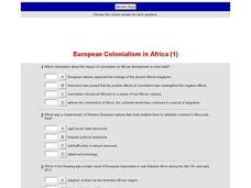 European Colonialism in Africa (1) Interactive European Colonialism in Africa (1) Interactive