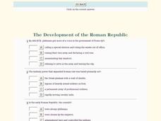 The Development of the Roman Republic Interactive The Development of the Roman Republic Interactive