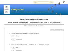 Using Colons and Semi-colons Interactive Using Colons and Semi-colons Interactive