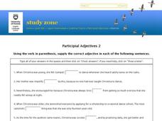 Participial Adjectives 2 Interactive Participial Adjectives 2 Interactive