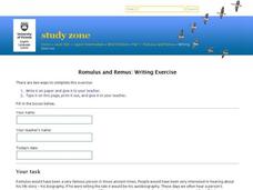 Romulus and Rebus: Writing Exercise Interactive Romulus and Rebus: Writing Exercise Interactive