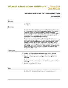 Discovering Angel Island: The Story Behind the Poems Lesson Plan Discovering Angel Island: The Story Behind the Poems Lesson Plan