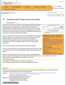 Seeing the World Through the Eyes of a Veteran Lesson Plan Seeing the World Through the Eyes of a Veteran Lesson Plan