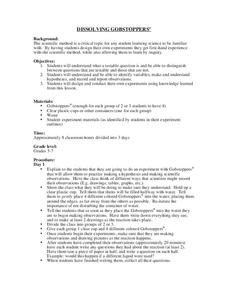 Dissolving Gobstoppers Lesson Plan Dissolving Gobstoppers Lesson Plan