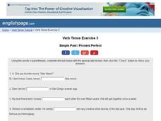 Simple Past/Present Perfect Interactive Simple Past/Present Perfect Interactive