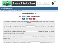 Verb Tense Exercise 26 Interactive Verb Tense Exercise 26 Interactive