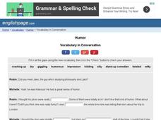 Vocabulary in Conversation:  Humor Interactive Vocabulary in Conversation:  Humor Interactive