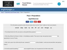 Pass + Prepositions Interactive Pass + Prepositions Interactive
