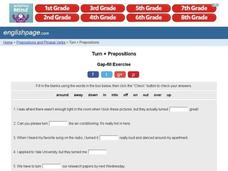 Turn + Prepositions Interactive Turn + Prepositions Interactive
