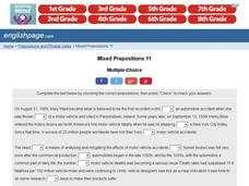 Mixed Prepositions 11 Interactive Mixed Prepositions 11 Interactive