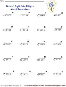 divide-1-digit-into-4-digits-mixed-remainders-9-worksheet-for-4th-5th-grade-lesson-planet