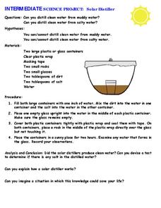 Solar Distiller Activity Solar Distiller Activity
