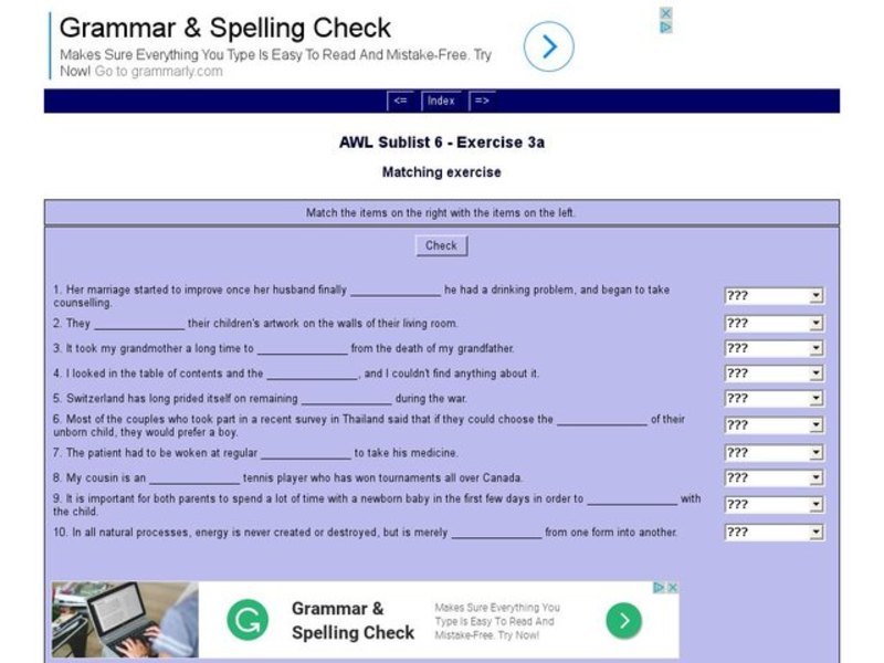 English Vocabulary Skills: AWL Sublist 6 - Exercise 3a Interactive English Vocabulary Skills: AWL Sublist 6 - Exercise 3a Interactive