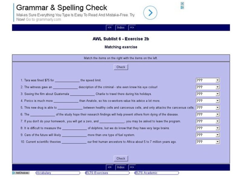 English Vocabulary Skills: AWL Sublist 6 - Exercise 2b Interactive English Vocabulary Skills: AWL Sublist 6 - Exercise 2b Interactive