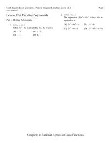Dividing Polynomials Worksheet Dividing Polynomials Worksheet