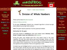 Division of Whole Numbers Lesson Plan Division of Whole Numbers Lesson Plan