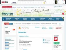 Literature Analysis Lesson Plan Literature Analysis Lesson Plan