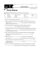 Doing Science Worksheet Doing Science Worksheet