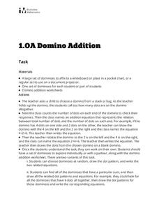 Domino Addition Activity Domino Addition Activity