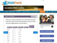 Match The Suffixes 7 Interactive Match The Suffixes 7 Interactive