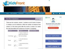One Word Substitution 1 Interactive One Word Substitution 1 Interactive