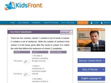 One Word Substitution 39 Interactive One Word Substitution 39 Interactive