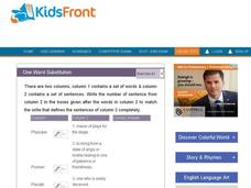 One Word Substitution 41 Interactive One Word Substitution 41 Interactive