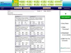 Relating GCF and LCM for Grade Six Interactive Relating GCF and LCM for Grade Six Interactive
