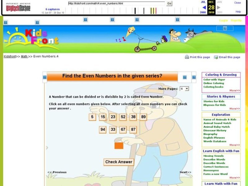 Find the Even Numbers 4 Interactive Find the Even Numbers 4 Interactive
