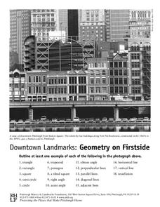 Downtown Landmarks: geometry on Firstside Worksheet Downtown Landmarks: geometry on Firstside Worksheet