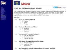 What Do You Know About Maine? Interactive What Do You Know About Maine? Interactive