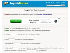 Using the verb "To be" Exercise Interactive Using the verb "To be" Exercise Interactive