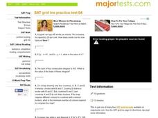 SAT Grid Ins Practice Test 04 Interactive SAT Grid Ins Practice Test 04 Interactive