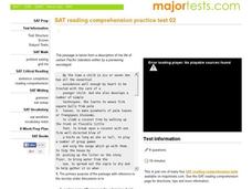 SAT Reading Comprehension Practice Test 02 Interactive SAT Reading Comprehension Practice Test 02 Interactive