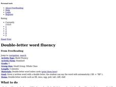Double-Letter Word Fluency Lesson Plan Double-Letter Word Fluency Lesson Plan