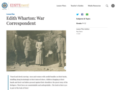 Edith Wharton: War Correspondent Lesson Plan Edith Wharton: War Correspondent Lesson Plan