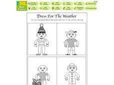 Dress For the Weather Worksheet Dress For the Weather Worksheet