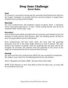 Drop Zone Challenge Worksheet Drop Zone Challenge Worksheet