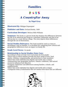 A Country Far Away Lesson Plan A Country Far Away Lesson Plan