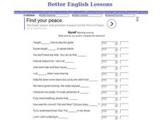 ESL: "Myself" Reflexive Pronoun Matching Exercise Interactive ESL: "Myself" Reflexive Pronoun Matching Exercise Interactive