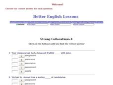 ESL: Strong Collocations 4 Interactive ESL: Strong Collocations 4 Interactive