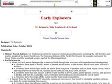 Early Explorers Lesson Plan Early Explorers Lesson Plan