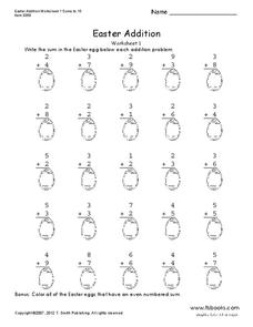 Easter Addition Lesson Plan Easter Addition Lesson Plan