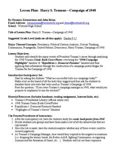 Harry S. Truman - Campaign of 1948 Lesson Plan Harry S. Truman - Campaign of 1948 Lesson Plan