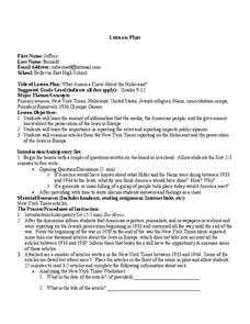 What America Knew About the Holocaust? Lesson Plan What America Knew About the Holocaust? Lesson Plan