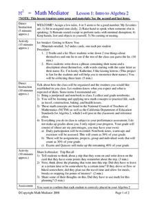 M  2 = Math Mediator Lesson Plan M  2 = Math Mediator Lesson Plan