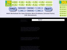 Easy Division Word Problems Version 4 Worksheet Easy Division Word Problems Version 4 Worksheet
