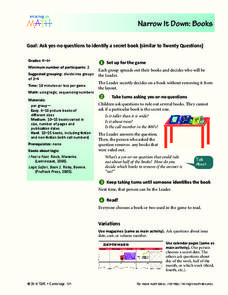 Narrow It Down: Books Lesson Plan Narrow It Down: Books Lesson Plan