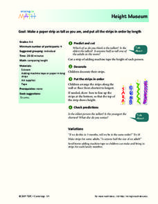 Height Museum Lesson Plan Height Museum Lesson Plan