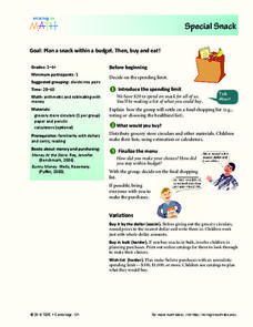 Special Snack Lesson Plan Special Snack Lesson Plan